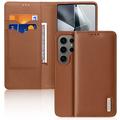 Etui Portefeuille Samsung Galaxy S25 Ultra en Cuir Dux Ducis Hivo - Marron