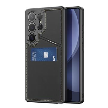 Etui magnétique Samsung Galaxy S25 Ultra Dux Ducis Rafi II avec Kickstand et fentes pour cartes - Noir