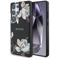 Coque Samsung Galaxy S25 Ultra Guess Grained Printed Flower Pattern - Compatible MagSafe - Noire