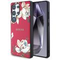 Coque Samsung Galaxy S25 Ultra Guess Grained Printed Flower Pattern - Compatible MagSafe - Fuchsia