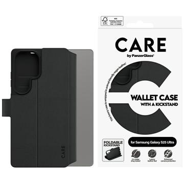 Étui portefeuille Samsung Galaxy S25 Ultra avec béquille PanzerGlass Care - Noir