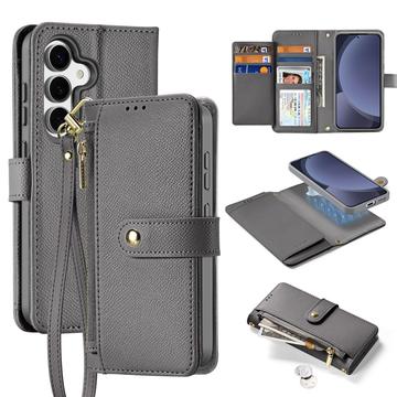 Étui portefeuille en cuir Samsung Galaxy S25+ avec couverture magnétique Dux Ducis Lawa