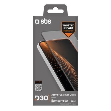 Protecteur d\'écran en verre trempé avec cadre Samsung Galaxy S25+/S24+ SBS D3O Active Full Cover