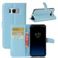 Étui Portefeuille Samsung Galaxy S8 avec Fermeture Magnétique - Bleu