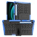 Coque Hybride Samsung Galaxy Tab S9 FE Antidérapante avec Béquille - Bleue / Noire