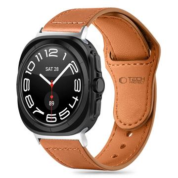 Bracelet en cuir Samsung Galaxy Watch Ultra Tech-Protect Fit - 47mm - Marron