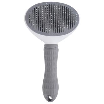 Brosse de toilettage autonettoyante - Peigne de massage et d\'épilation pour chiens et chats - Gris