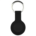 Étui Apple AirTag en Silicone avec Porte-clés - Noir