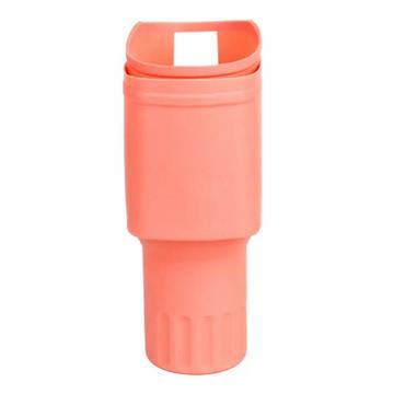 Housse de protection en silicone avec support pour téléphone portable pour Stanley Tumbler 40 Oz - Orange