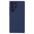 Coque Samsung Galaxy S22 Ultra 5G en Silicone Silky - Bleue Foncé