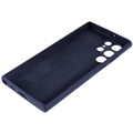 Coque Samsung Galaxy S22 Ultra 5G en Silicone Silky - Bleue Foncé