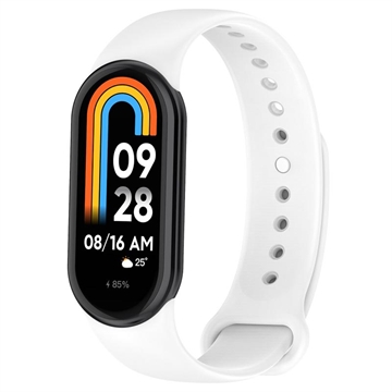 Bracelet Xiaomi Smart Band 8 en Silicone Souple - Blanc