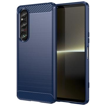 Coque Sony Xperia 1 VI en TPU Brossé - Fibre de Carbone