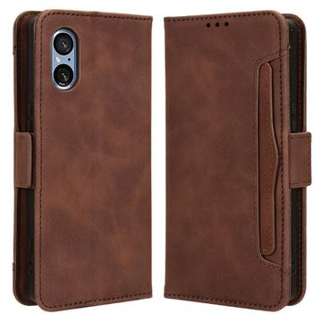 Étui Portefeuille Sony Xperia 5 V - Série Cardholder - Marron