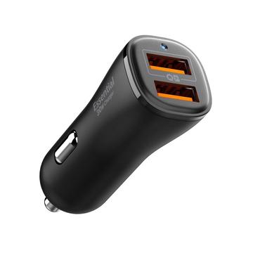 Spigen Essential EV302 Chargeur de voiture à 2 ports 30W - Noir