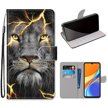 Étui Portefeuille Xiaomi Redmi 9C, Redmi 9C NFC - Série Style - Lion