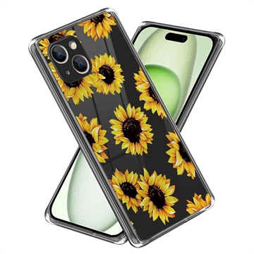 Coque iPhone 15 en TPU Stylish Ultra Fin - Tournesols