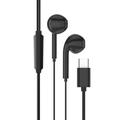 TIANSTON E50 Type-C Wired Earphone Digital Decoding Wire Control Music Headset (Emballage ouvert - Excellent) - Noir