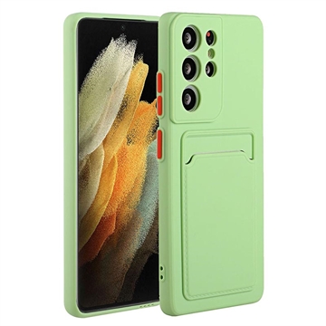 Coque Samsung Galaxy S23 Ultra 5G en TPU avec Porte-Cartes - Verte