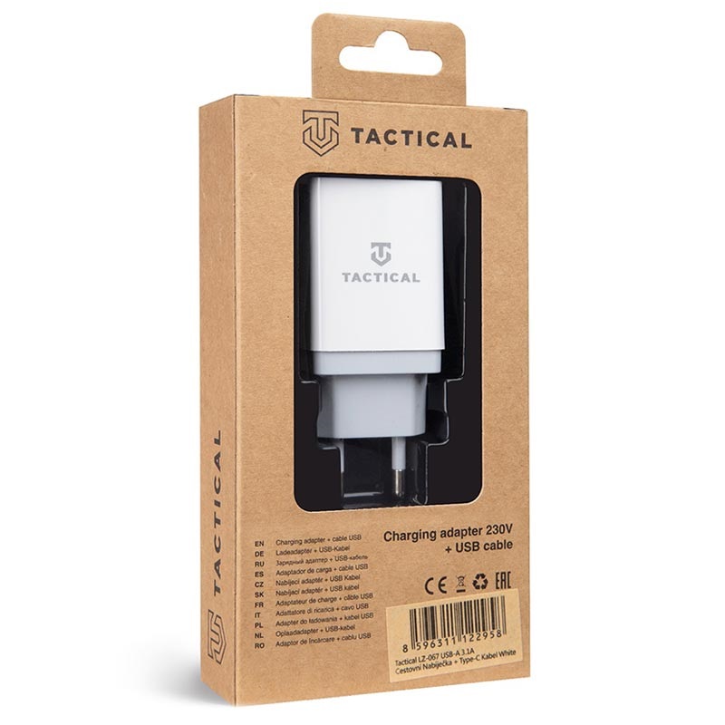 Chargeur Mural Universel Usb C Cable Tactical Lz 067 Blanc