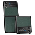 Coque Hybride Samsung Galaxy Z Flip3 5G Texturée - Verte