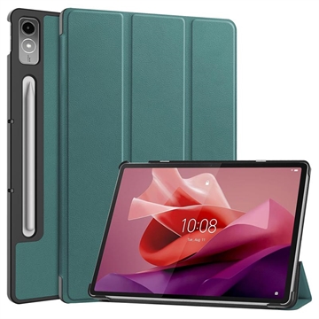 Étui à Rabat Smart Lenovo Tab P12 - Série Tri-Fold - Vert