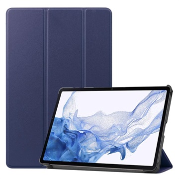 Étui à Rabat Smart Samsung Galaxy Tab S8 - Série Tri-Fold - Bleu Foncé