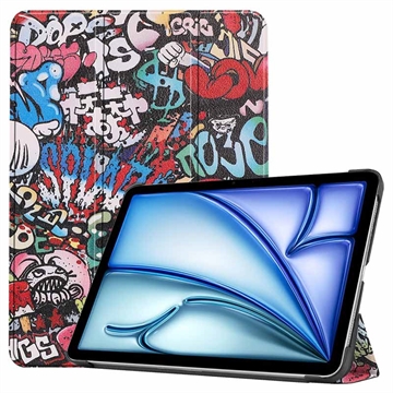 Étui à Rabat Smart iPad Air 11 (2024) - Série Tri-Fold - Graffiti