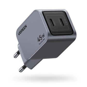 Chargeur mural Ugreen X707 Nexode Pro 45W avec 2 ports USB-C - Gris