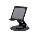 P57 Support De Téléphone De Bureau Multifonction Pliant Support De Tablette En Métal Rotatif À 360 ° Pour La Diffusion En Direct - Noir