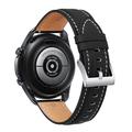 Bracelet Universel en Cuir pour Smartwatch - 20mm - Noir Mat