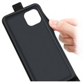 Étui à Rabat iPhone 14 Vertical avec Porte-Cartes - Noir