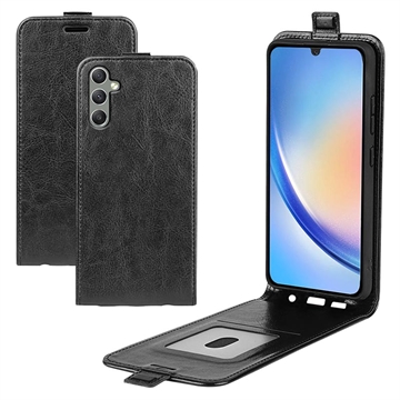 Étui à Rabat Vertical Samsung Galaxy A24 4G avec Porte-Cartes - Noir