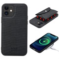 Coque iPhone 12/12 Pro Vili T avec Portefeuille Magnétique - Noire