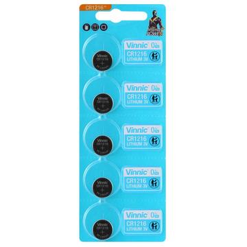 Vinnic CR1216 Coin Cell Battery - 5 Pcs.