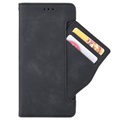 Étui Portefeuille avec Porte-Cartes Samsung Galaxy M12 - Série Vintage - Noir