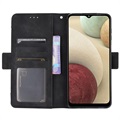 Étui Portefeuille avec Porte-Cartes Samsung Galaxy M12 - Série Vintage - Noir