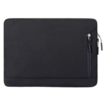 Pochette élégante et résistante à l\'eau pour ordinateur portable en Oxford avec pochette latérale - 15.6" - Noir