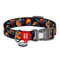 Waudog Collier pour chien en nylon avec QR Code - Taille M - Oranges