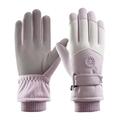 Gants d'hiver à écran tactile, coupe-vent, extérieur - femmes - violet / blanc