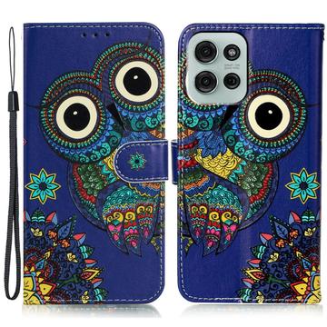 Étui Portefeuille Motorola Moto G75 - Série Wonder - Chouette