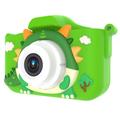 X12S Caméra pour enfants avec dragon mignon et carte mémoire de 32 Go - Vert