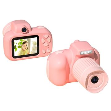 Mini appareil photo numérique pour enfants X18 - Enregistrement vidéo HD, 32 Go - Rose