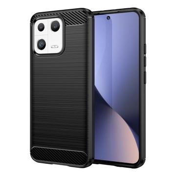 Coque Xiaomi 13 en TPU Brossé - Fibre de Carbone