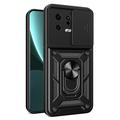 Coque Hybride Xiaomi 13 à Anneau Rotatif avec Protection pour Appareil Photo - Noire