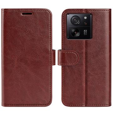 Étui Portefeuille Xiaomi 13T/13T Pro avec Fermeture Magnétique - Marron