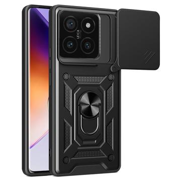 Coque Hybride Xiaomi 14T Pro à Anneau Rotatif avec Protection pour Appareil Photo