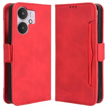 Étui Portefeuille Xiaomi Poco M6/Redmi 13R - Série Cardholder - Rouge