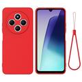 Coque Xiaomi Redmi 14C/14R en Silicone Liquide - Rouge