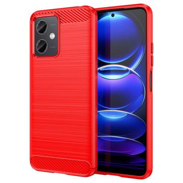 Coque Xiaomi Redmi Note 12/Poco X5 en TPU Brossé - Fibre de Carbone